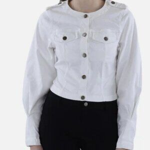 Joie Kerina Crop Denim Jacket – White, Size S – NWT
